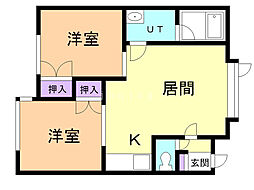 リベルタ 2LDKの間取図画像