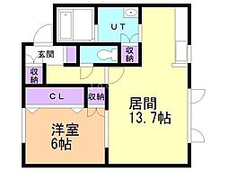 間取図画像 1LDK
