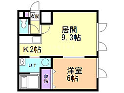 iRiS-6・1 1LDKの間取図画像