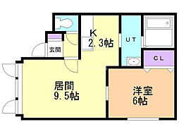 アリエッタ2 1LDKの間取図画像
