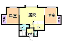 ロイヤルつかさ 2LDKの間取図画像