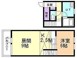 N.M.S-A 1LDKの間取図画像