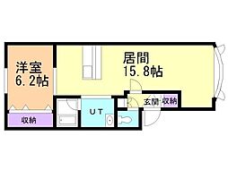 エステートカグラ 1LDKの間取図画像