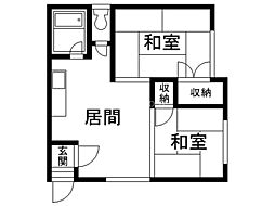 マンションメゾン112 2DKの間取図画像