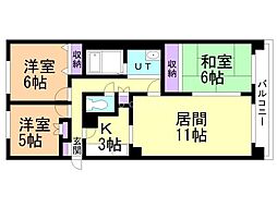 ロピア西高前 3LDKの間取図画像