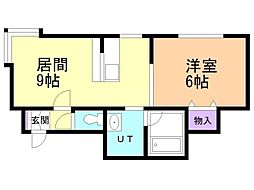 Mamaison 1LDKの間取図画像