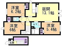 プリムローズ 3LDKの間取図画像