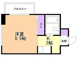 メゾン・ド・ノール 1Kの間取図画像