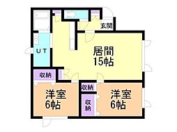 イルマーレ 2LDKの間取図画像
