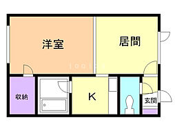 ミキハウス 1LDKの間取図画像