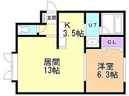 RenonA 1LDKの間取図画像