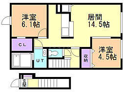 ルーマフォンテ 2LDKの間取図画像