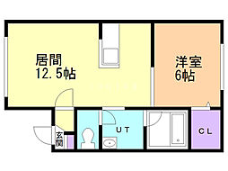 アーバンヒルズ 1LDKの間取図画像