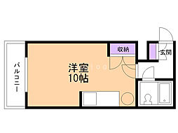 オリーブハイツ ワンルームの間取図画像