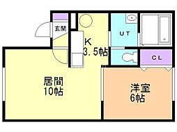 Mei 1LDKの間取図画像