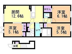 ベルメゾンG 3LDKの間取図画像