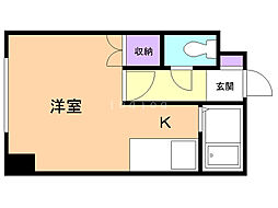 WACORE宮下通 1Kの間取図画像
