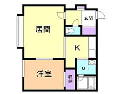 ファミ 1LDKの間取図画像