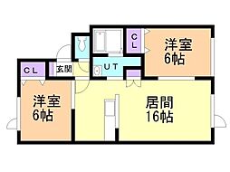 TEEMS 2LDKの間取図画像