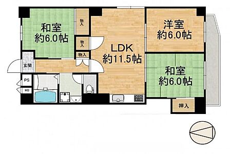 3LDK 間取り