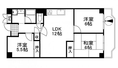 3LDK 間取り