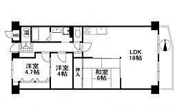 シャルム千里丘 3LDKの間取図画像