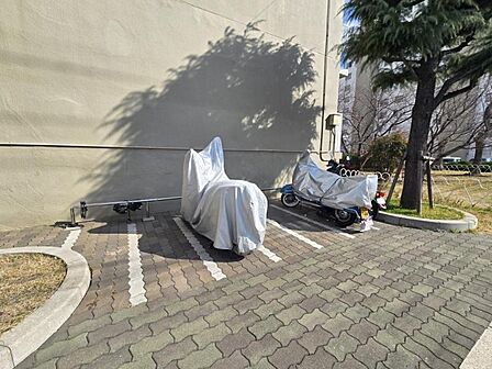 バイク置き場も完備!
