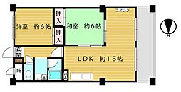 パークプラザ都島 2LDKの間取図画像