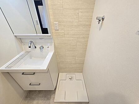振動や水漏れ防止に有効な洗濯パンも設置済です！