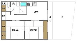 東淀川ホームプラザ 2LDKの間取図画像