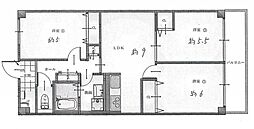 常和三国本町サンハイツ 3LDKの間取図画像