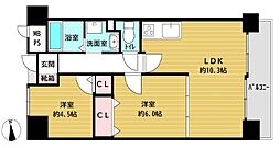 シティパーク瓢箪山 2LDKの間取図画像