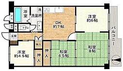 今福西コーポ 4DKの間取図画像