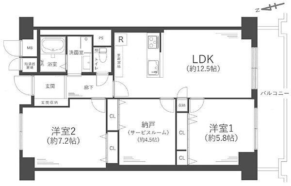 間取りを拡大表示