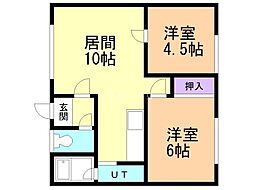 N&Kマンション 2LDKの間取図画像