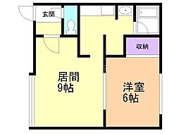 ウィンク 1LDKの間取図画像