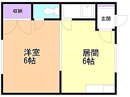 ブレンドハイツ 1DKの間取図画像