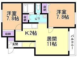 間取図画像 2LDK
