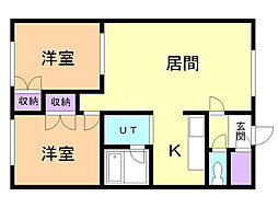 メープル 2LDKの間取図画像