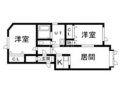 アンダンテ・F 2LDKの間取図画像