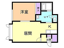 ブラザー 1LDKの間取図画像