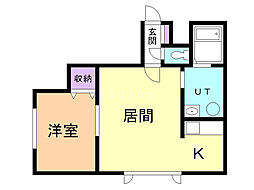 レジデンス 1LDKの間取図画像
