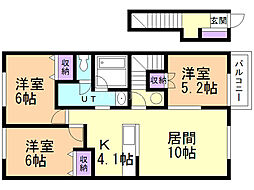 エコハウス3 3LDKの間取図画像