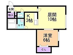 WAKE07 1LDKの間取図画像