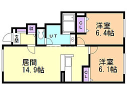 間取図画像 2LDK