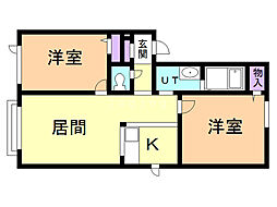 間取図画像 2LDK