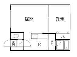 サンシャイン・97 1LDKの間取図画像