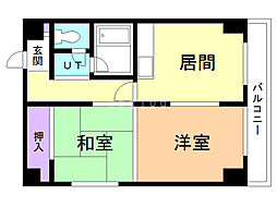 第二遠野ビル 1LDKの間取図画像