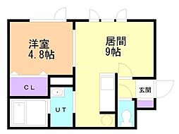 ラディア 1LDKの間取図画像