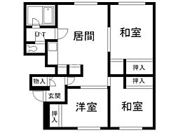 春光2・3ハイツ 3LDKの間取図画像